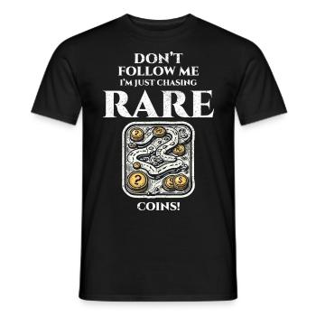 Coin Collecting Collector Numismatic Numismatist - Men's T-Shirt - black - Front - AI Model Male 178 light (178cm)