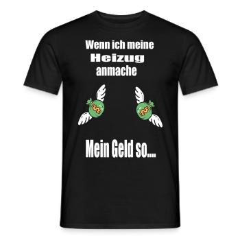 Money Heatwave,Lustig,Geschenkidee,Lustige Sprüche - Männer T-Shirt - Schwarz - Vorne - AI Model Male 178 light (178cm)