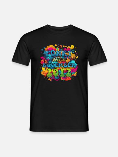 Funky Geburtstag: November 2012 - Psychadelic - Männer T-Shirt - Schwarz