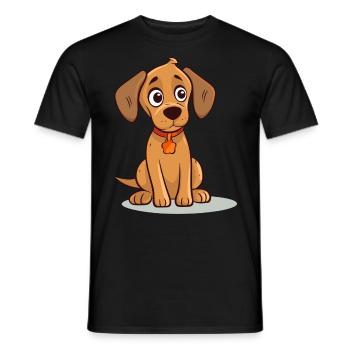 Niedliches Hundedesign für Hundebesitzer - Männer T-Shirt - Schwarz - Vorne - AI Model Male 178 light (178cm)
