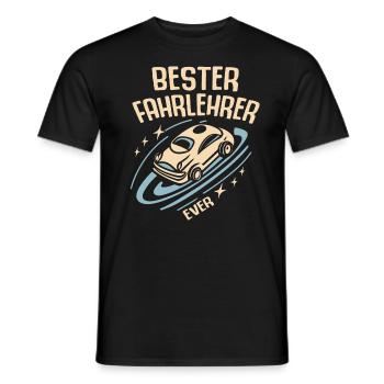 Fahrlehrer Geschenk Fahrschule Lehrer Spruch - Männer T-Shirt - Schwarz - Vorne - AI Model Male 178 light (178cm)