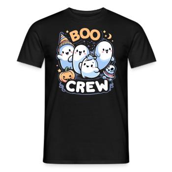 boo crew - Men's T-Shirt - black - Front - AI Model Male 178 light (178cm)