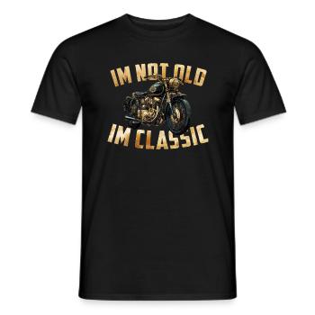 Im not Old Im classic vintage Chopper Motorcycle - Men's T-Shirt - black - Front - AI Model Male 178 light (178cm)