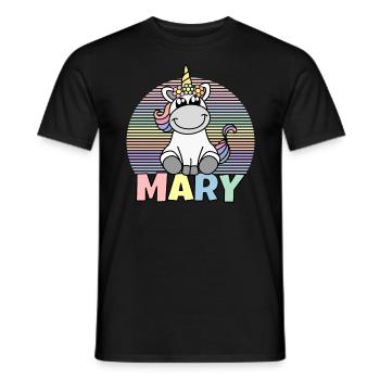 Mary Unicorn Name - Men's T-Shirt - black - Front - AI Model Male 178 light (178cm)