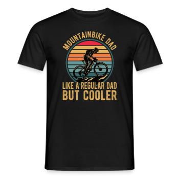 Mountain Bike Dad Like A Regular Dad But Cooler - Men's T-Shirt - black - Front - AI Model Male 178 light (178cm)