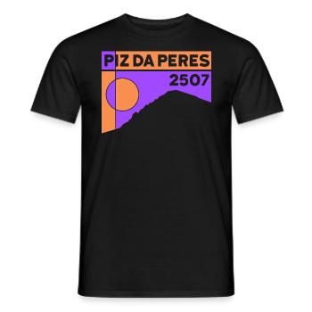 Piz da Peres Tour Randonnée Via Ferrata Dolomites - T-shirt homme - noir - Devant - AI Model Male 178 light (178cm)