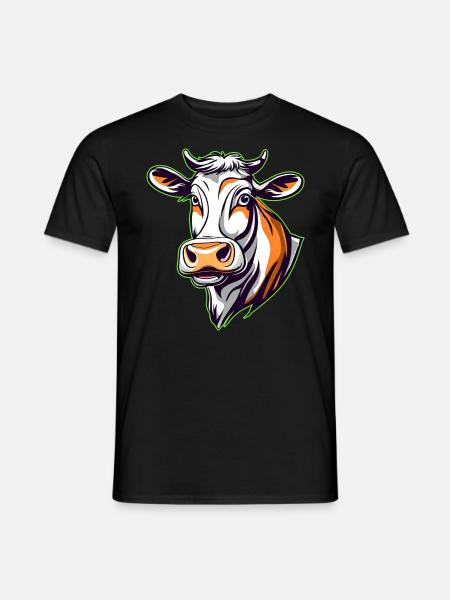 Cute Moo Cow - Men's T-Shirt - black