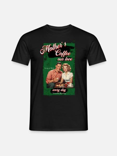 Mother`s coffee - Männer T-Shirt - Schwarz