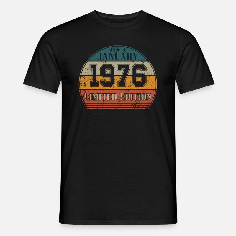 Geburtstag - Limited Edition Januar 1976 - Männer T-Shirt - Schwarz