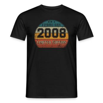 Anniversaire - Edition Limitée Février 2008 - T-shirt homme - noir - Devant - AI Model Male 178 light (178cm)