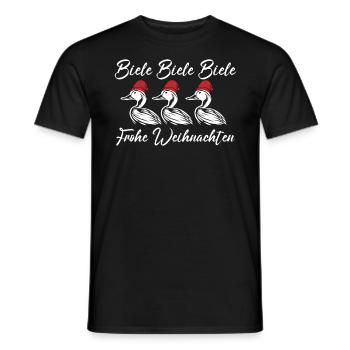 Weihnachts Ente Ruf Sie Mal Biel Biele Biele - Männer T-Shirt - Schwarz - Vorne - AI Model Male 178 light (178cm)