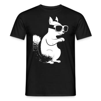 Funny Squirrel Wearing Sunglasses Squirrels - Men's T-Shirt - black - Front - AI Model Male 178 light (178cm)