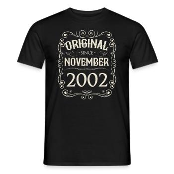Millésime - Original depuis novembre 2002 Anniversaire - T-shirt homme - noir - Devant - AI Model Male 178 light (178cm)