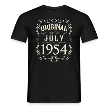 Vintage - Original since Juli 1954 Geburtstag - Männer T-Shirt - Schwarz - Vorne - AI Model Male 178 light (178cm)