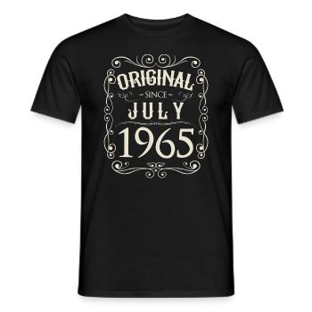 Vintage - Original since Juli 1965 Geburtstag - Männer T-Shirt - Schwarz - Vorne - AI Model Male 178 light (178cm)