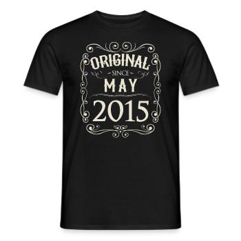 Vintage - Original since Mai 2015 Geburtstag - Männer T-Shirt - Schwarz - Vorne - AI Model Male 178 light (178cm)
