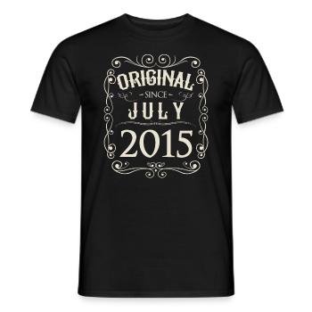 Vintage - Original since Juli 2015 Geburtstag - Männer T-Shirt - Schwarz - Vorne - AI Model Male 178 light (178cm)