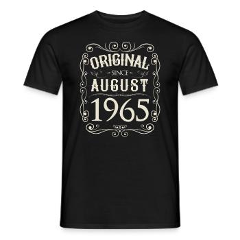 Vintage - Original since August 1965 Geburtstag - Männer T-Shirt - Schwarz - Vorne - AI Model Male 178 light (178cm)