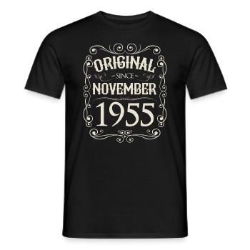 Vintage - Original since November 1955 Geburtstag - Männer T-Shirt - Schwarz - Vorne - AI Model Male 178 light (178cm)