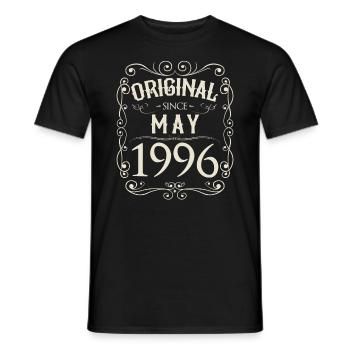 Vintage - Original since May 1996 Birthday - Men's T-Shirt - black - Front - AI Model Male 178 light (178cm)