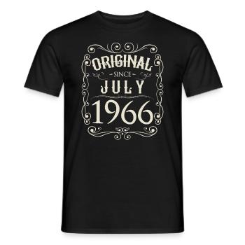 Vintage - Original since Juli 1966 Geburtstag - Männer T-Shirt - Schwarz - Vorne - AI Model Male 178 light (178cm)
