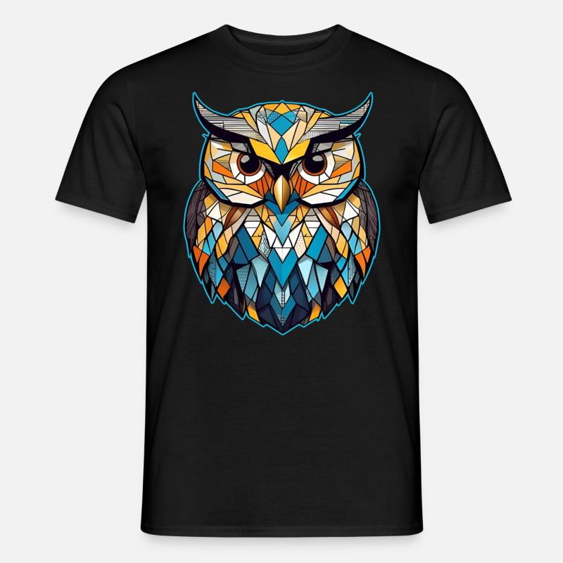 Cooles Eulen Symbol - Männer T-Shirt - Schwarz