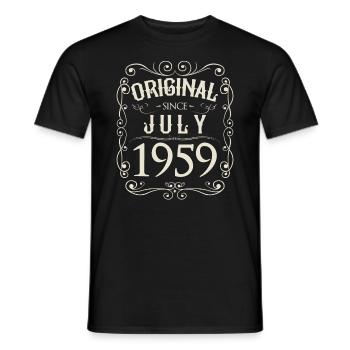 Vintage - Original since Juli 1959 Geburtstag - Männer T-Shirt - Schwarz - Vorne - AI Model Male 178 light (178cm)