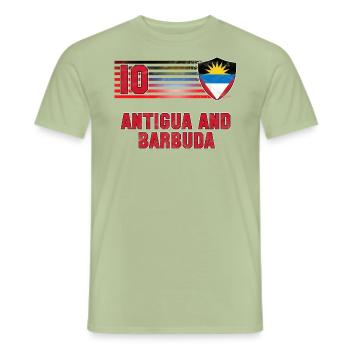 Antigua and Barbuda - Men's T-Shirt - sage - Front - AI Model Male 178 light (178cm)