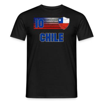 Chile - Männer T-Shirt - Schwarz - Vorne - AI Model Male 178 light (178cm)