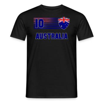 Australien - Männer T-Shirt - Schwarz - Vorne - AI Model Male 178 light (178cm)