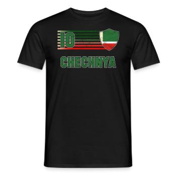 Tschetschenien - Männer T-Shirt - Schwarz - Vorne - AI Model Male 178 light (178cm)