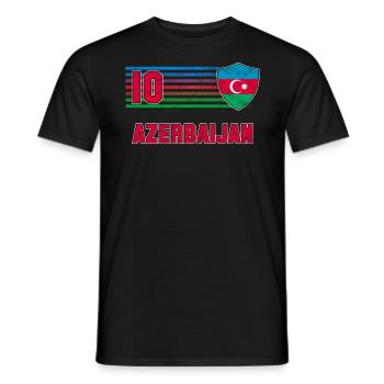 Azerbaijan - Men's T-Shirt - black - Front - AI Model Male 178 light (178cm)