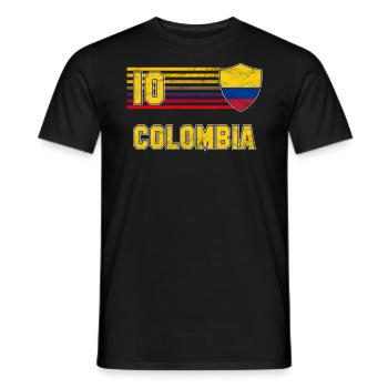 Colombie - T-shirt homme - noir - Devant - AI Model Male 178 light (178cm)