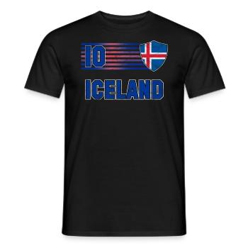 Iceland - Men's T-Shirt - black - Front - AI Model Male 178 light (178cm)