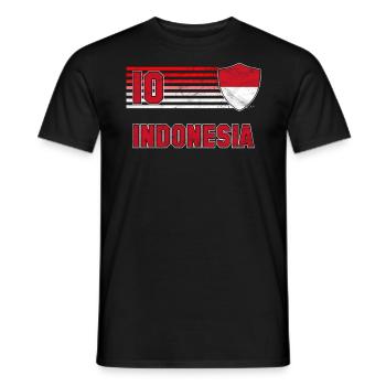 Indonesien - Männer T-Shirt - Schwarz - Vorne - AI Model Male 178 light (178cm)