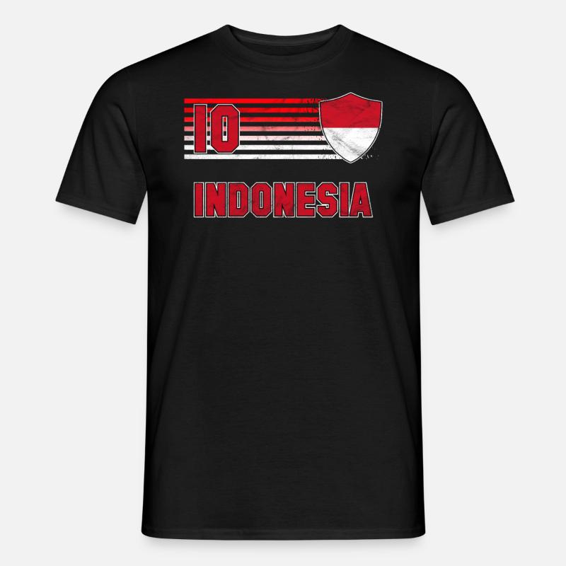 Indonesien - Männer T-Shirt - Schwarz