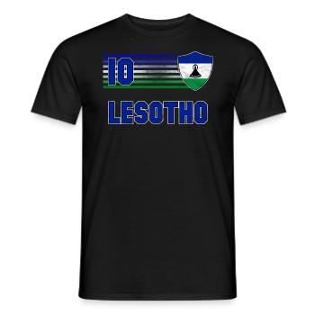 Lesotho - Männer T-Shirt - Schwarz - Vorne - AI Model Male 178 light (178cm)