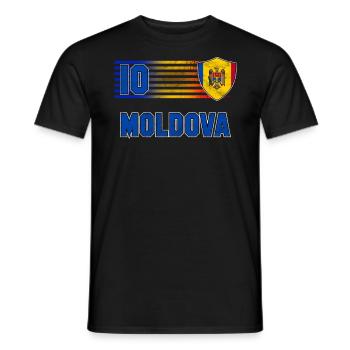 Moldova - Men's T-Shirt - black - Front - AI Model Male 178 light (178cm)