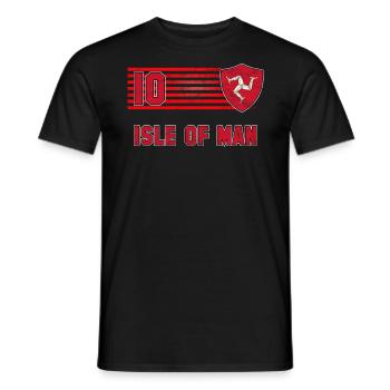 Île de Man - T-shirt homme - noir - Devant - AI Model Male 178 light (178cm)