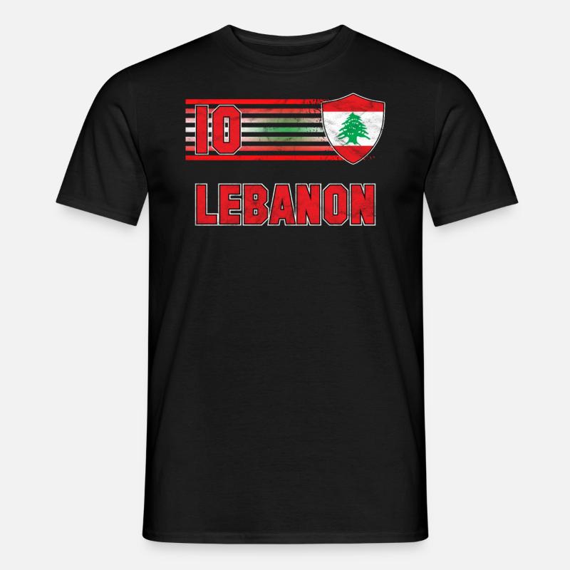 Libanon - Männer T-Shirt - Schwarz