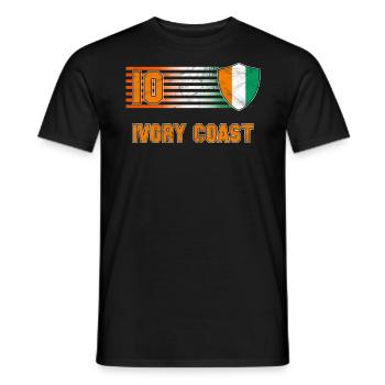 Ivory Coast - Men's T-Shirt - black - Front - AI Model Male 178 light (178cm)