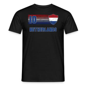 Netherlands - Men's T-Shirt - black - Front - AI Model Male 178 light (178cm)