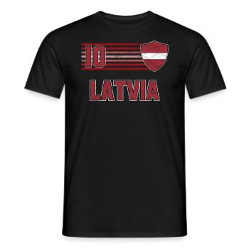 Latvia - Men's T-Shirt - black - Front - AI Model Male 178 light (178cm)