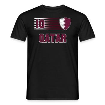 Qatar - Men's T-Shirt - black - Front - AI Model Male 178 light (178cm)