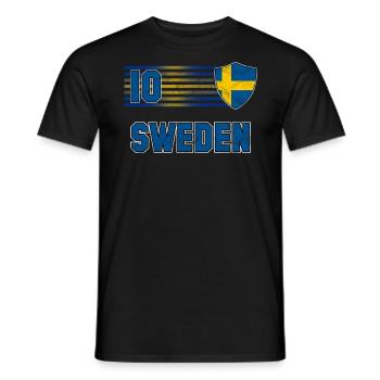 Sweden - Men's T-Shirt - black - Front - AI Model Male 178 light (178cm)