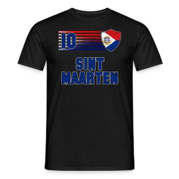 Sint Maarten - Männer T-Shirt - Schwarz - Vorne - AI Model Male 178 light (178cm)