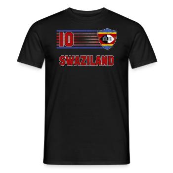 Swasiland - Männer T-Shirt - Schwarz - Vorne - AI Model Male 178 light (178cm)
