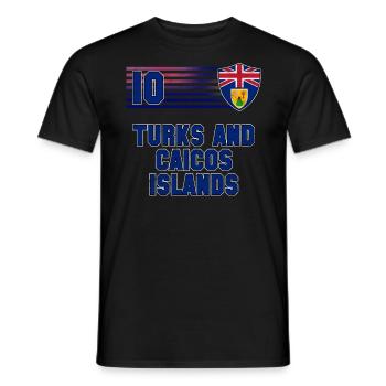 Turks et Caicos (Îles) - T-shirt homme - noir - Devant - AI Model Male 178 light (178cm)