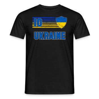 Ukraine - Männer T-Shirt - Schwarz - Vorne - AI Model Male 178 light (178cm)