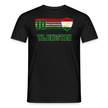 Tadjikistan (en anglais) - T-shirt homme - noir - Devant - AI Model Male 178 light (178cm)